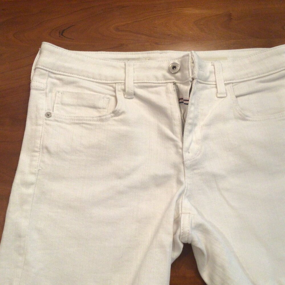 Anthropologi (Pilcro) White Denim Midi-Shorts